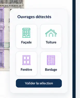 Planner Copilot : catégories d’ouvrages à détecter, façades, toitures, fenêtres et bardages